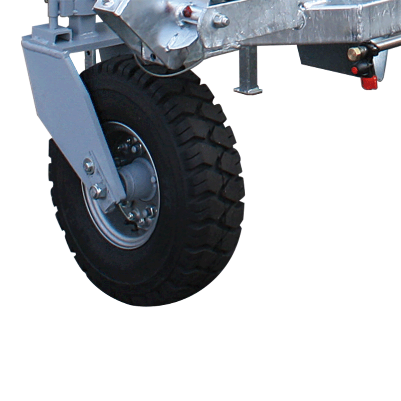 Swivel wheels for tractor mounted sprayers 