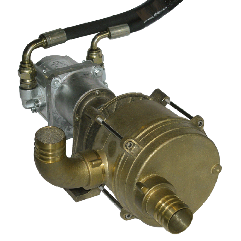 Pompa centrifuga con motore idraulico e tubo per riempimento cisterna