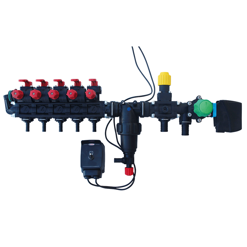 20 bar, 5 way volumetric control unit with electric general opening/closing on P.PR